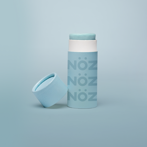 Closeup image of Noz neon sunscreen in the color blue