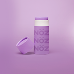 Load image into Gallery viewer, closeup image of noz neon sunscreen in the color purple
